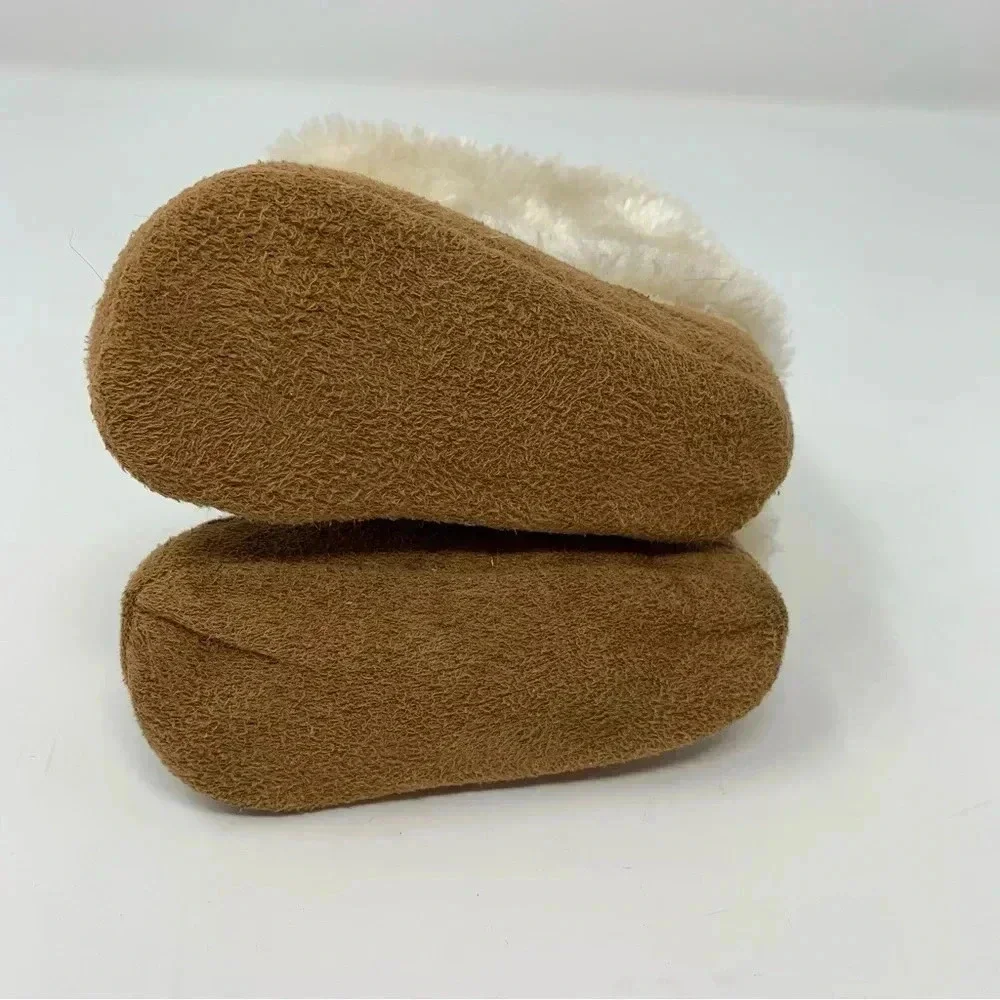 Rising Star Faux Sheepskin And Fur Boots Booties Crib Shoes Infants Size 3-6M